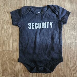 Kidgets Black 'Security' Baby Bodysuit